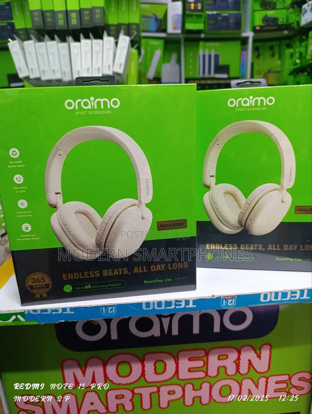 Oraimo Boompop Lite ENC Over-Ear Wireless Headphones - main view
