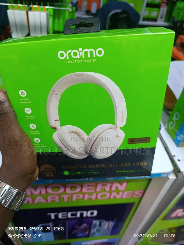Oraimo Boompop Lite ENC Over-Ear Wireless Headphones - thumbnail 3