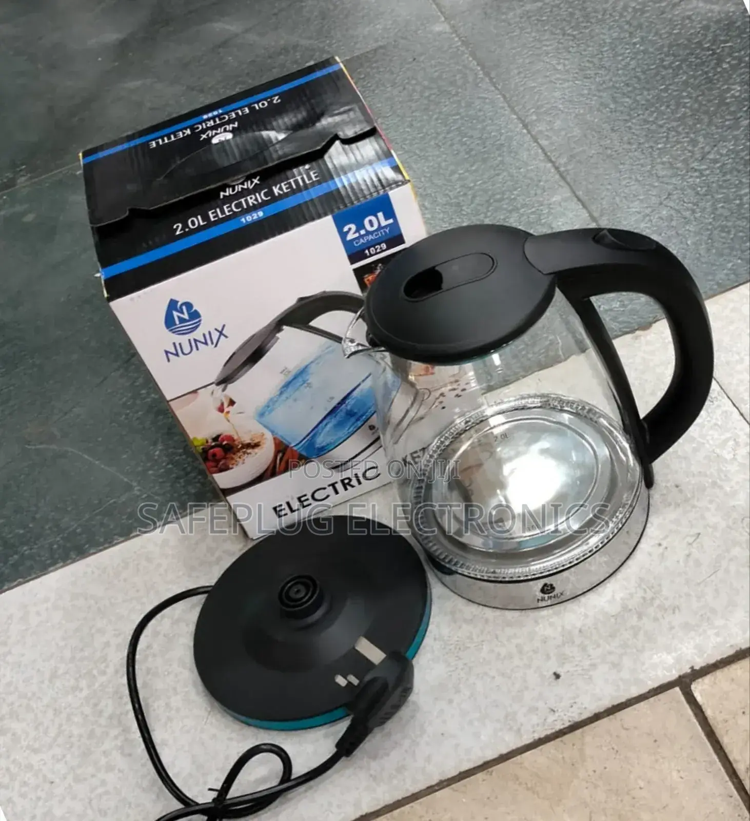2ltrs Nunix Electric Kettle - Glass Kettle