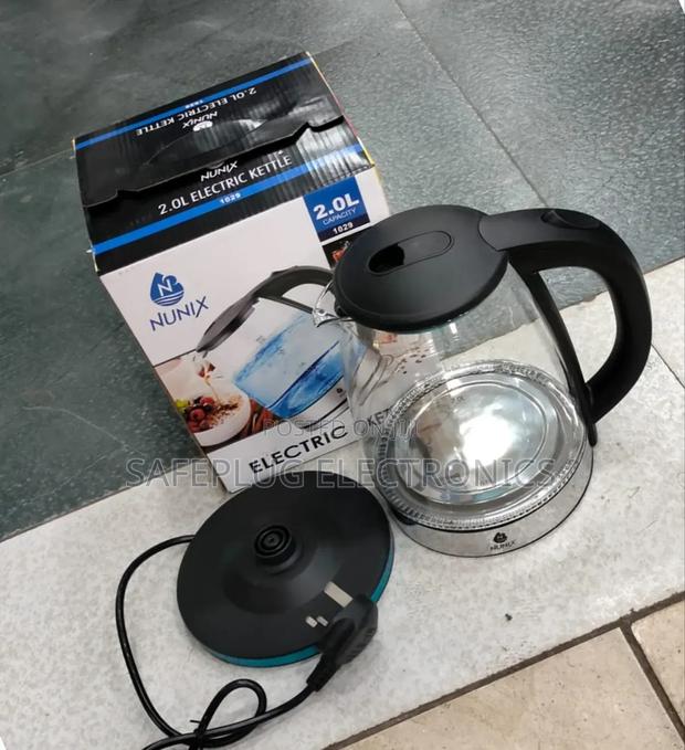 2ltrs Nunix Electric Kettle - Glass Kettle - main view