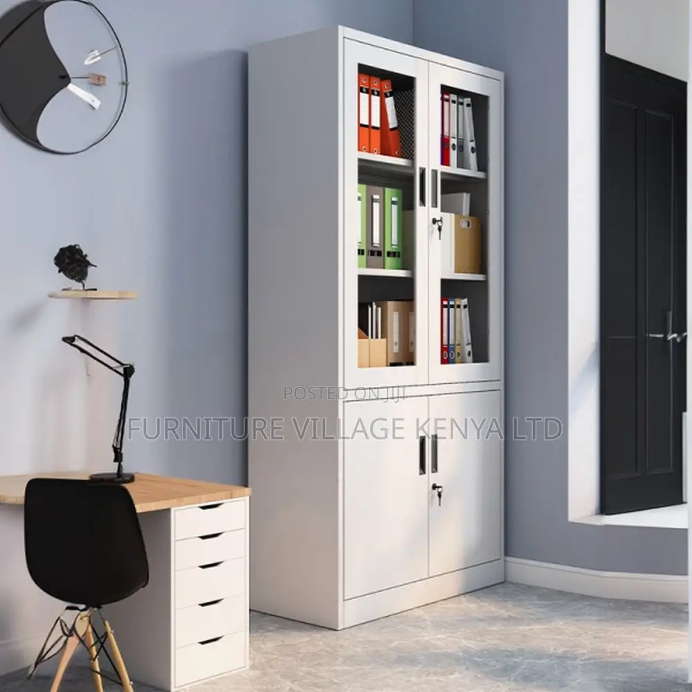 Office File Cabinet; Steel Double Door Storage Cabinet