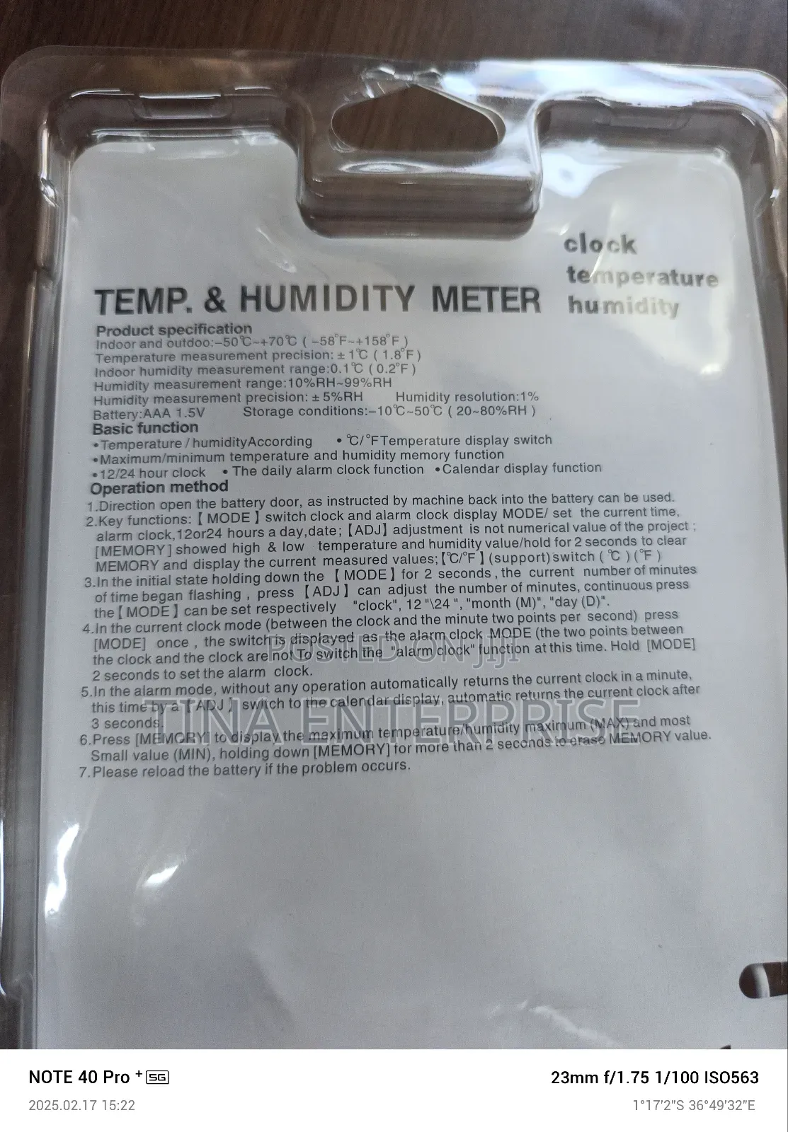 Temperature&Humidity Meter(Htc-2)