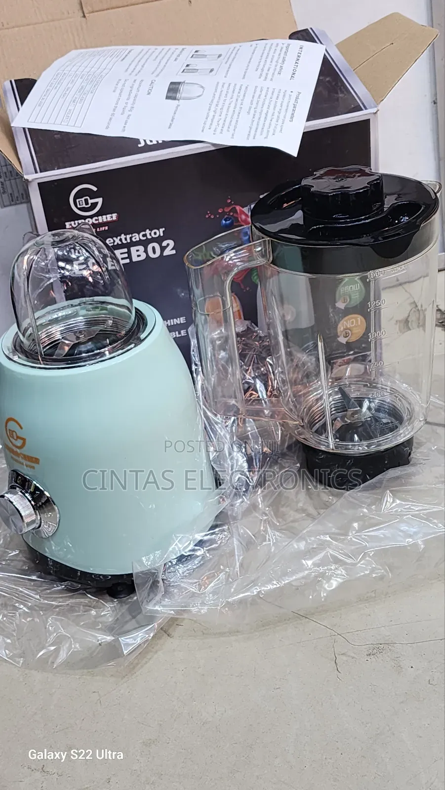 Ec-Eb02 Juice Extractor 1.5L 250W