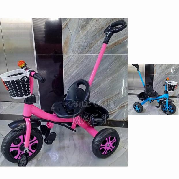Kids Tricycle With Push Handle - thumbnail 4