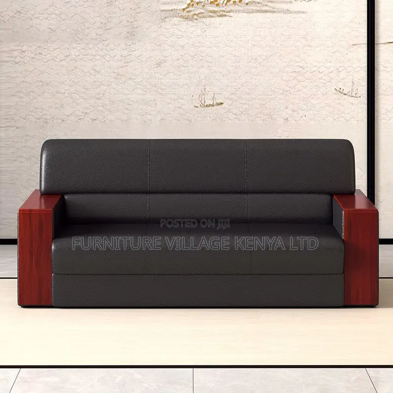 Reception Sofas - 5 Seater Executive Office Leather Sofa