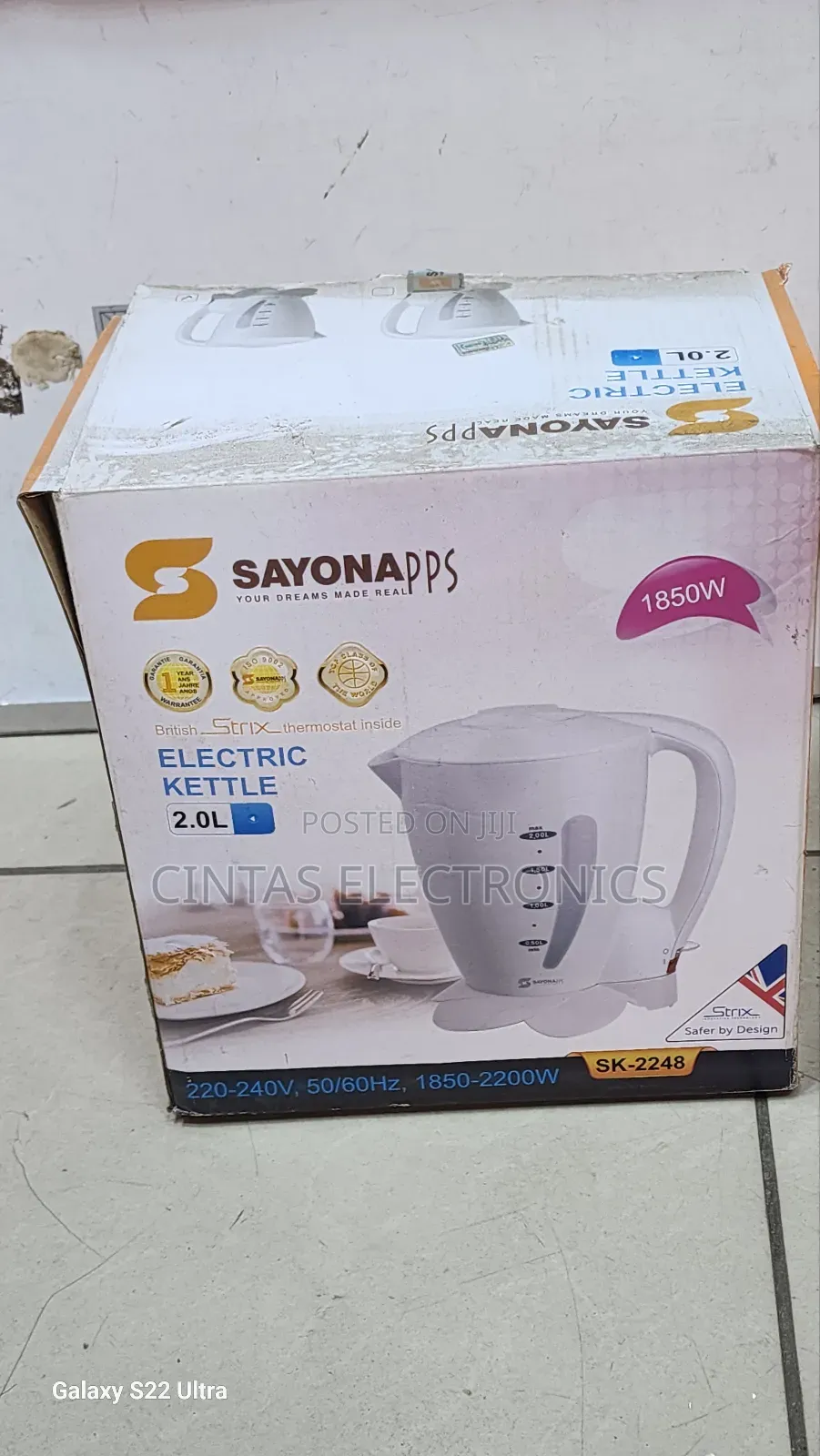 Sayona Electric Kettle 2.0L