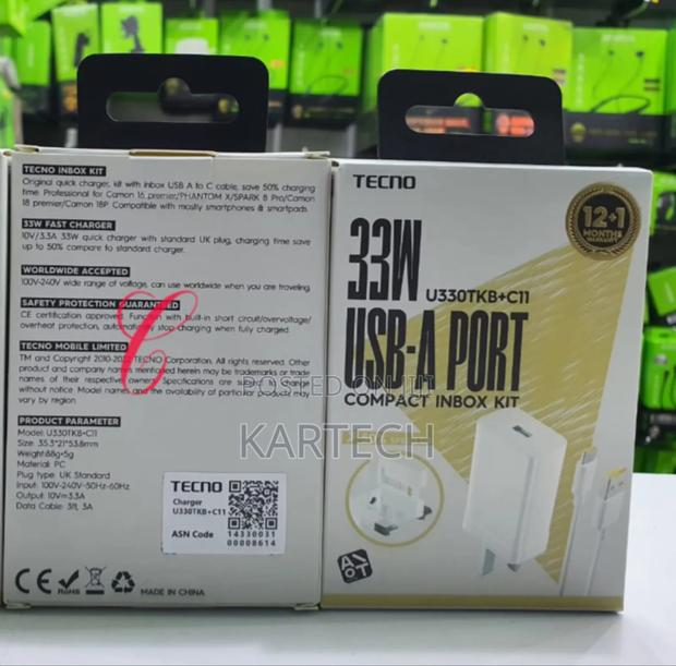 Tecno TCW-U330TKB+C11 33W Compact Charger - thumbnail 2