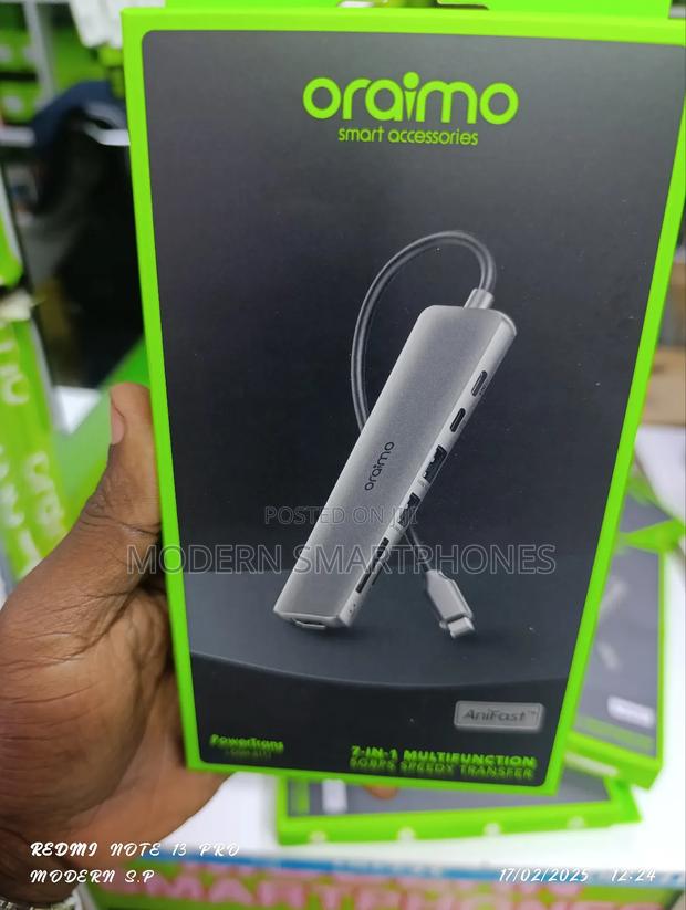 Oraimo Powertrans USB-C Hub 7-in-1 Multi-Functional Adapter - thumbnail 2