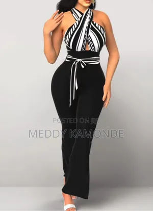 Stripe Bare Back Jumpsuit