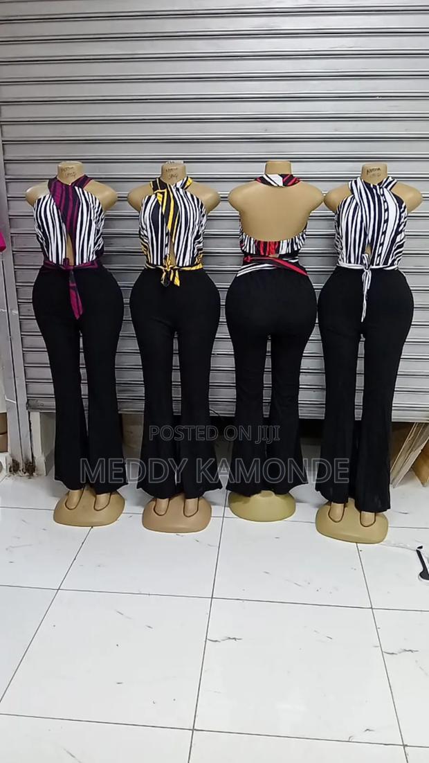 Stripe Bare Back Jumpsuit - thumbnail 2