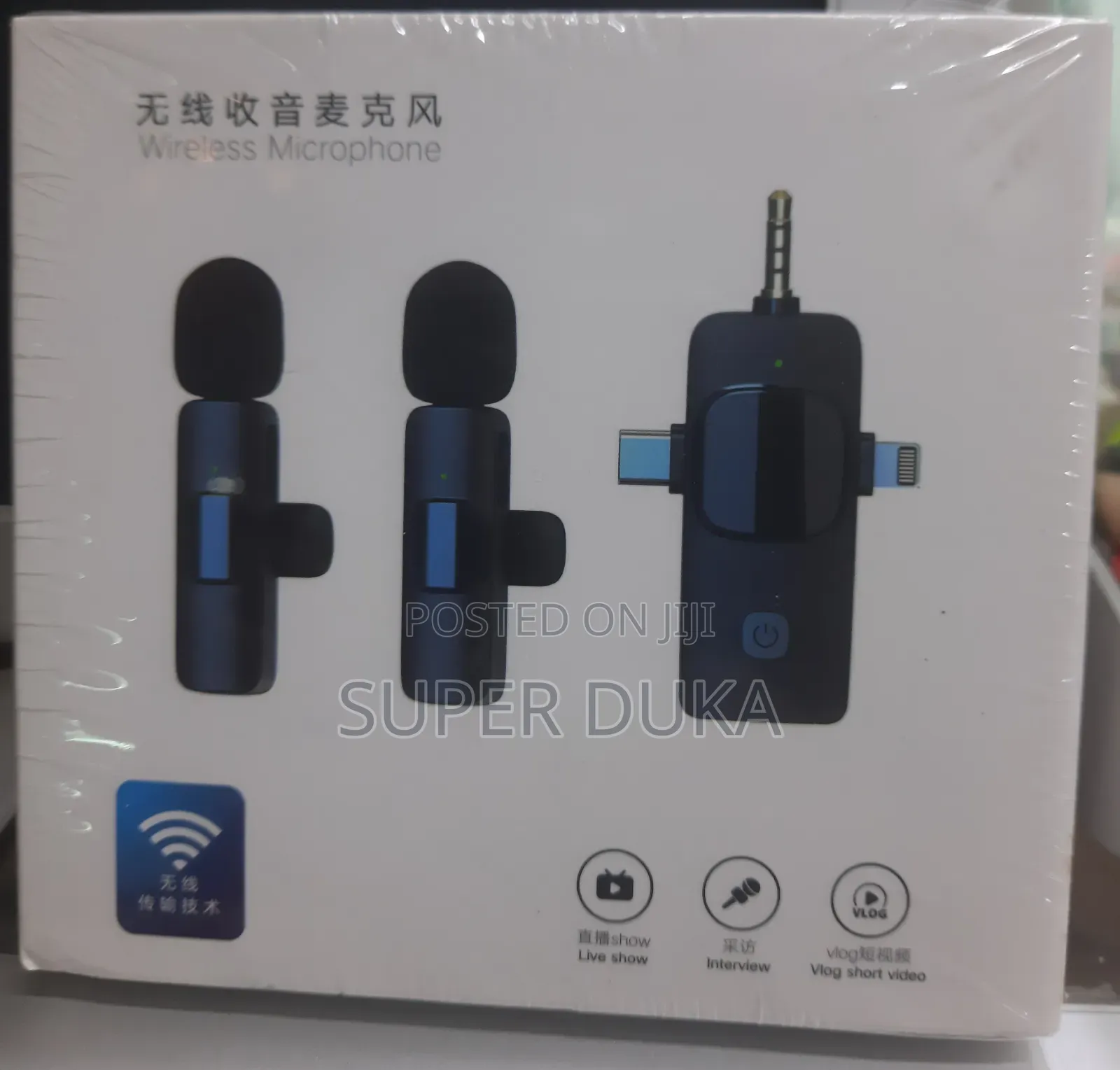 Wireless Lavalier.Type C,iPhone,3.5mm Plug N Play Microphone