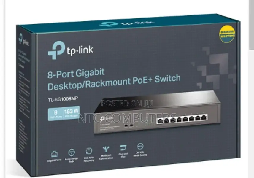 Tp-Link Tl-Sg1008mp 8-Port Gigabit Desktop/Rackmount Switc