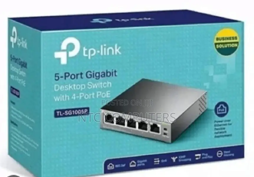 Tp-Link TL-SF1005P 5 Port 10/100mbps Desktop Switch