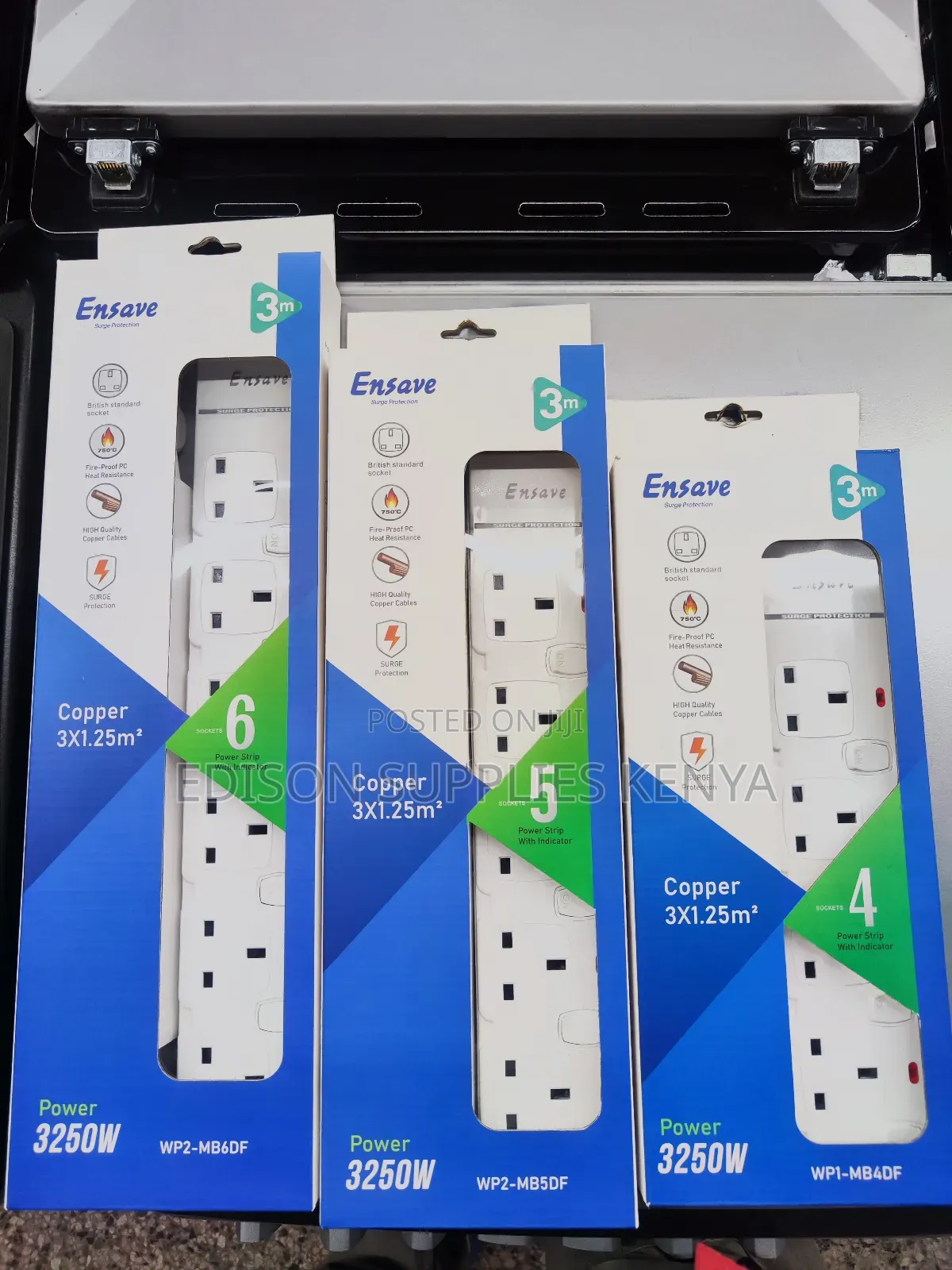 Ensave Extension Cables 3250watts Premium Surge Protection