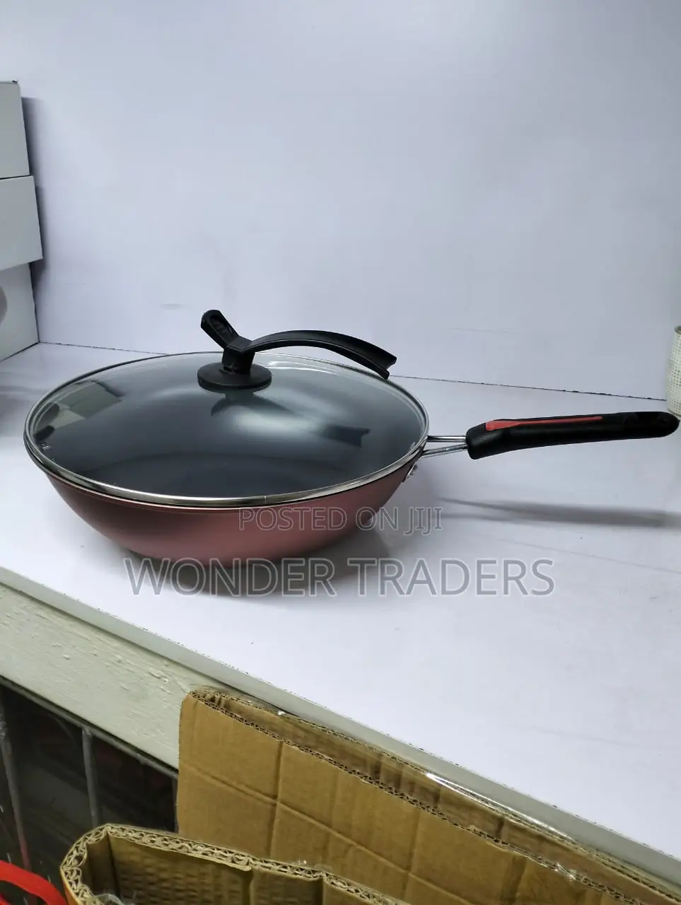 Deep Frying Pan With Glass Lid