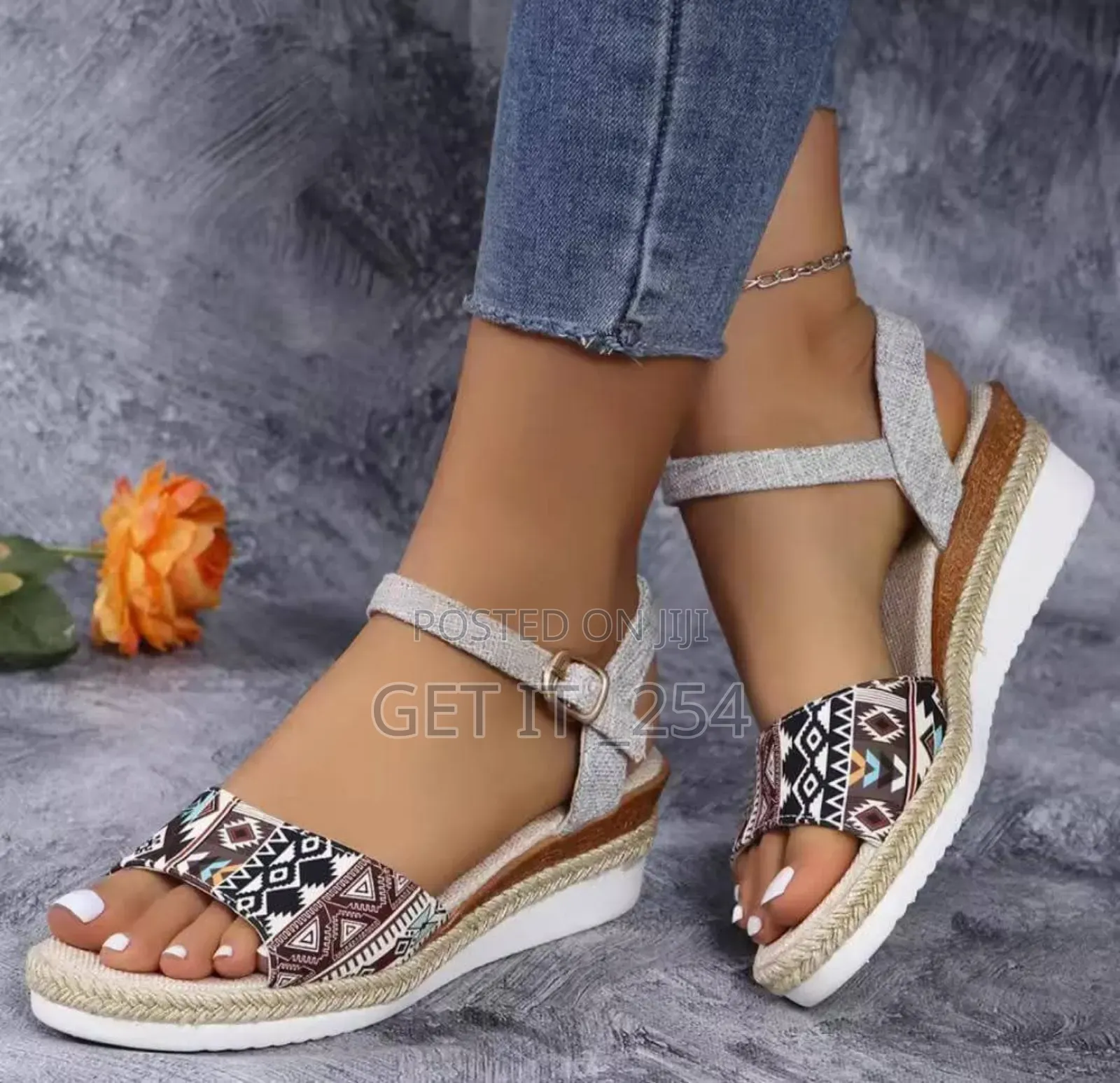 *New Arrivals * Floral Makonge Wedge