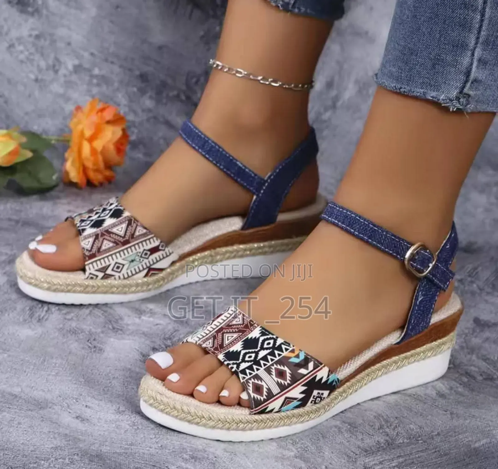 *New Arrivals * Floral Makonge Wedge