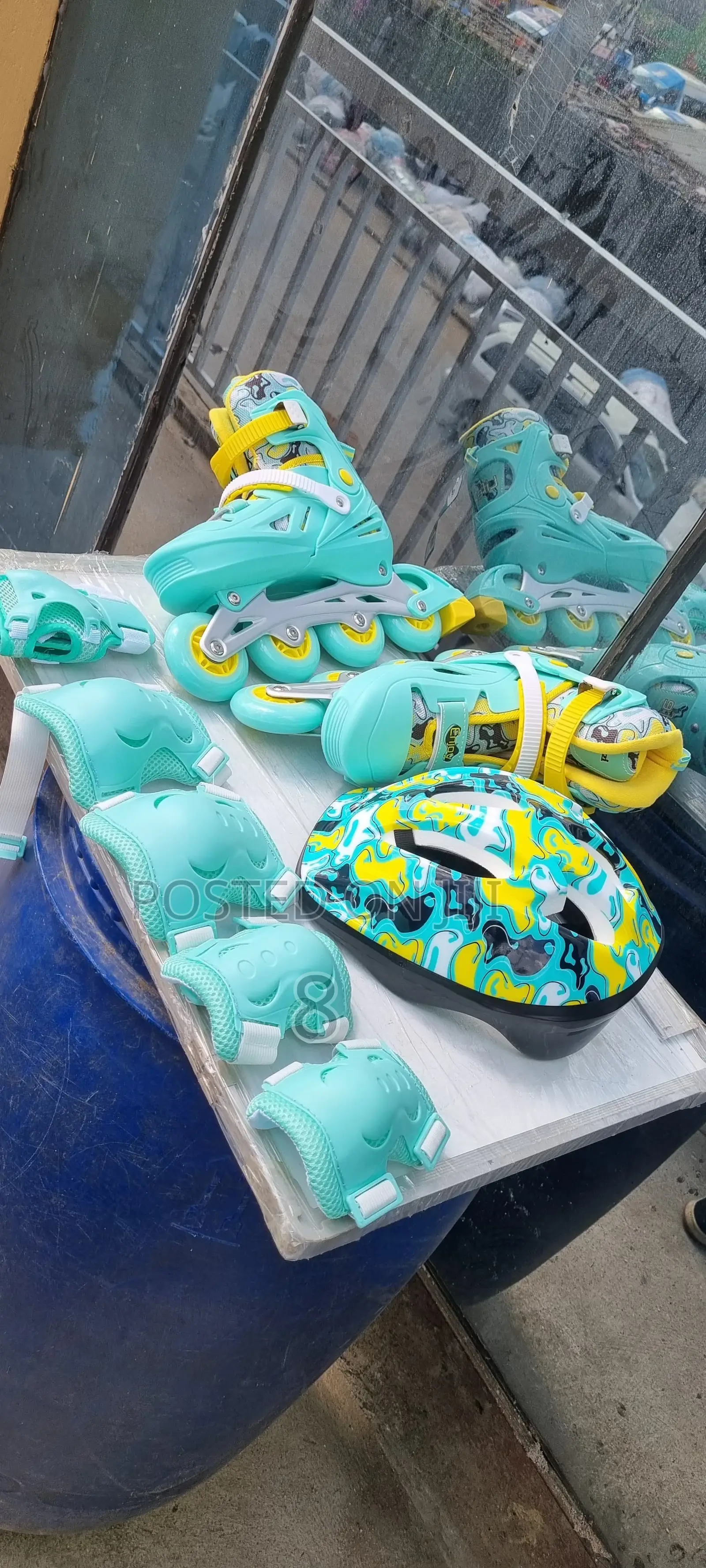 Kids’ Rubber Inline Skate Set – Safe and Comfortable