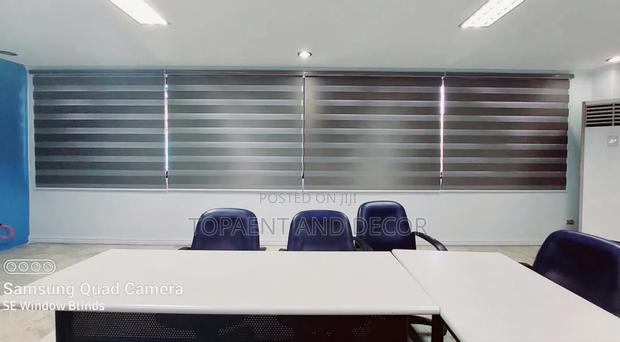 Elegant Grey Sheer Roller Office Blinds Supply and Fitting
