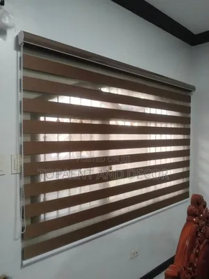 Brown Sheer Roller Office Blinds Supply and Installation