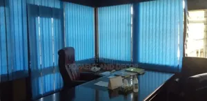 Light Blue Vertical Office Blinds for Privacy and Decor