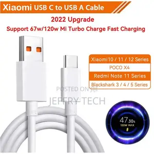 XIAOMI USB Type C Super Fast Cable for Huawei Mate 40 50 Sam