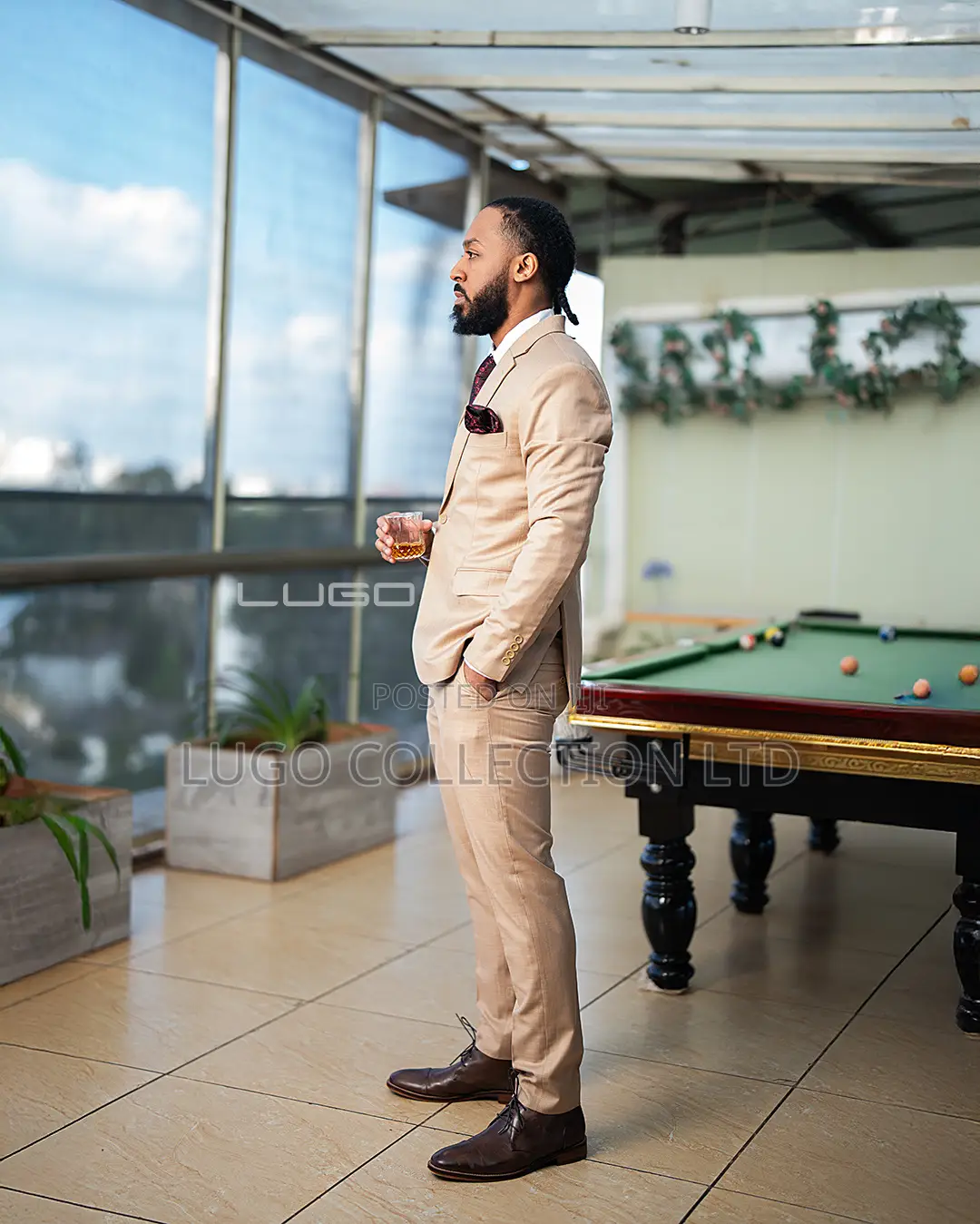 Suits-beige Slim Fit Suits