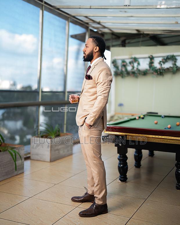 Suits-beige Slim Fit Suits - thumbnail 4