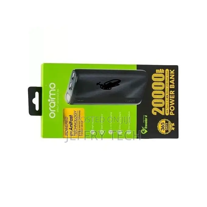 Oraimo 20000mah Powerbank Type-C Micro-Usb Input Charging
