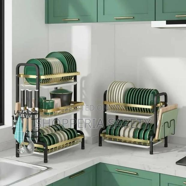 3 Layer Gold Dish Rack