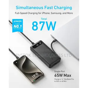 Anker Power Bank 20000mah 87W With Built-in USB-C Cable