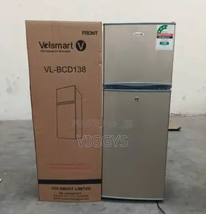 Silver Volsmart 138litres Double Door Refrigerator