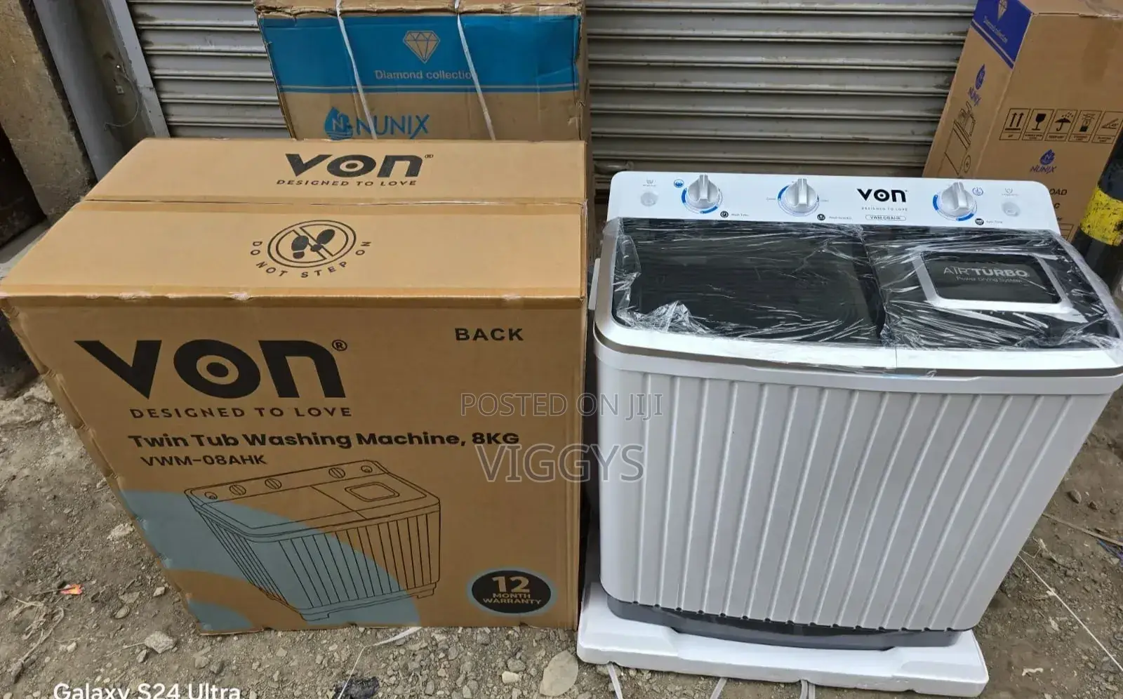 Von 8kg VWM-08ahk Black Washing Machine