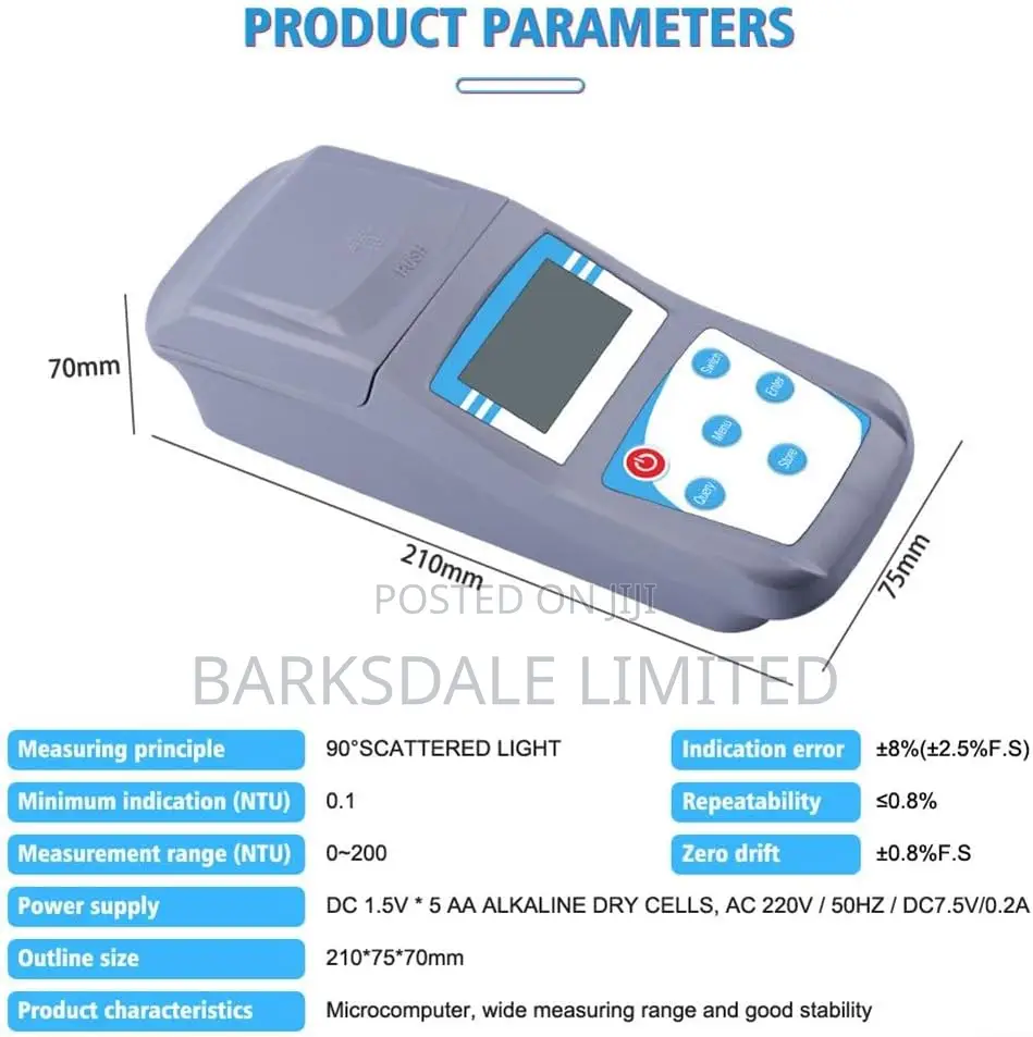 Turbidity Water Tester Meter Sewage Meter Portable Digital