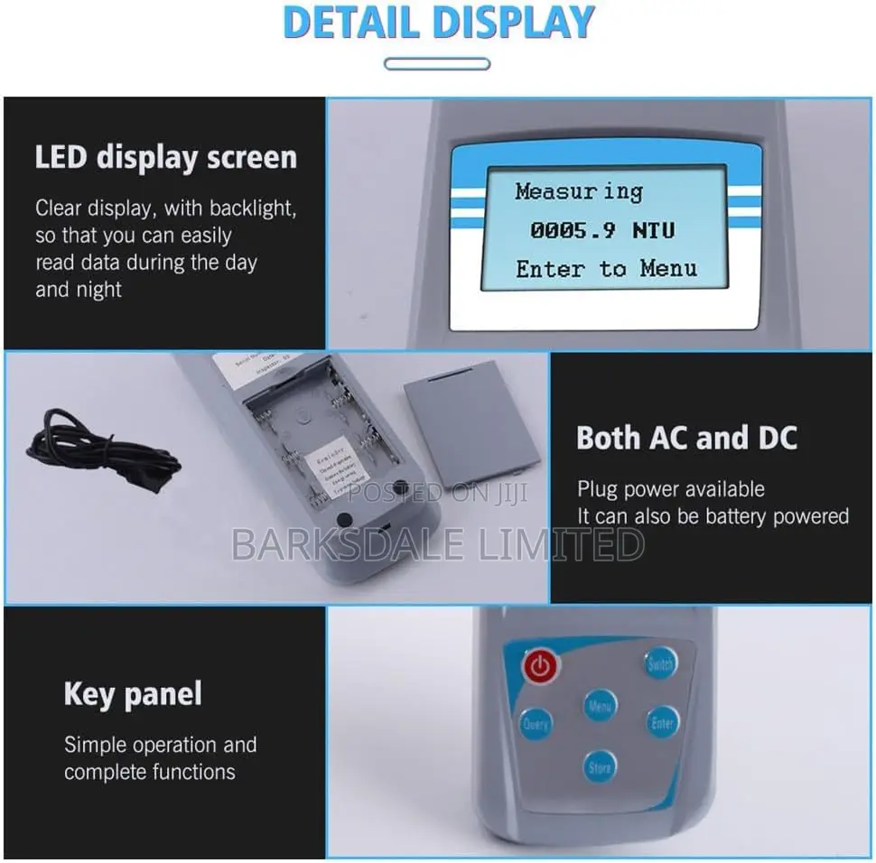 Turbidity Water Tester Meter Sewage Meter Portable Digital