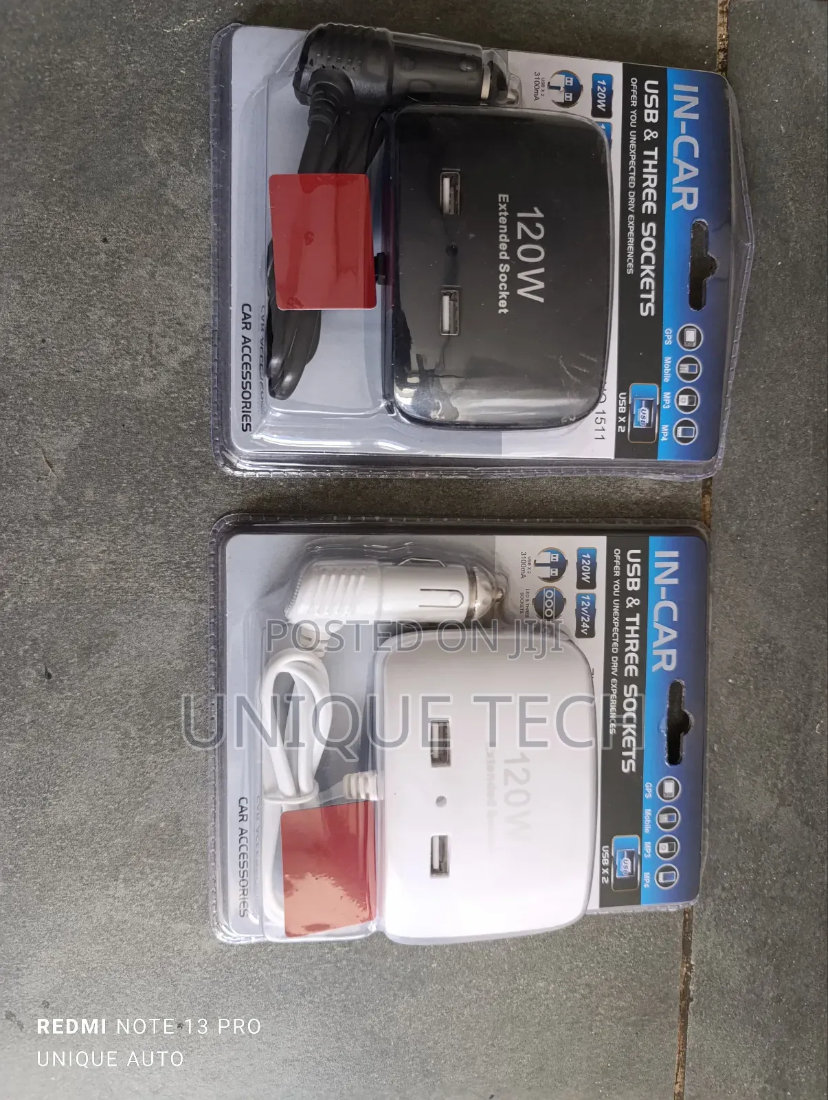 Fast Charging Car Adapter, 3-in-1 Cigarette Lighter Splitter