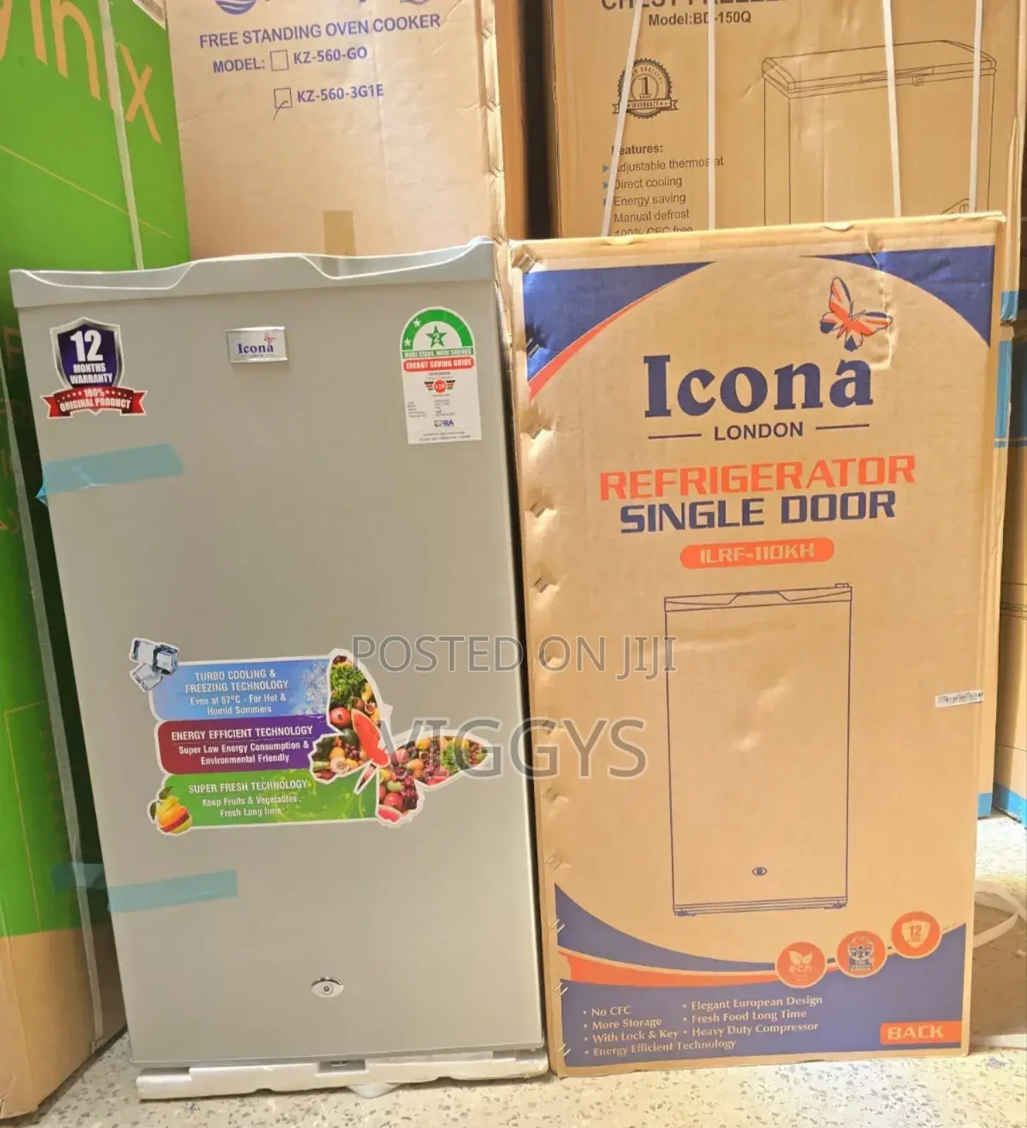 90 Litres Icona Single Door Fridge.