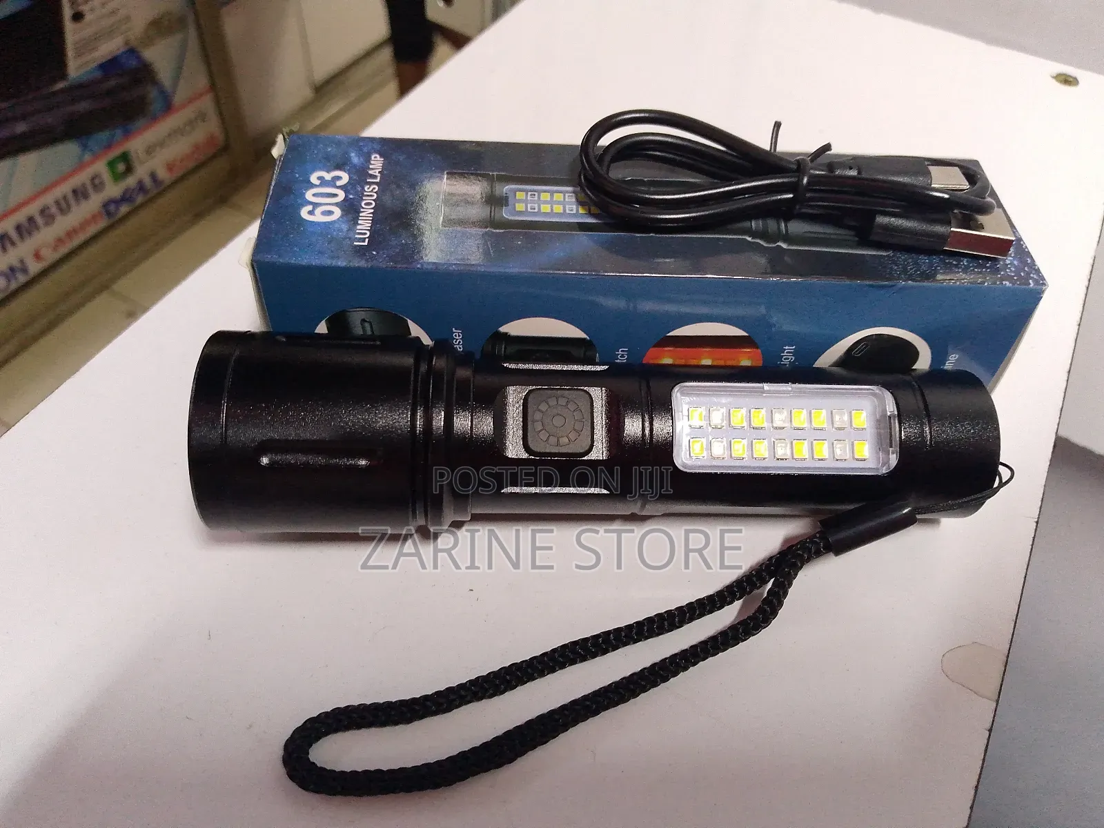 Rechargeable Luminous Lamp Flashlight Torch for Camping