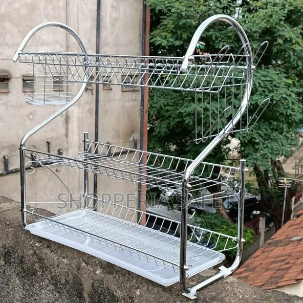 3 Tier Silver Dish Rack - main view
