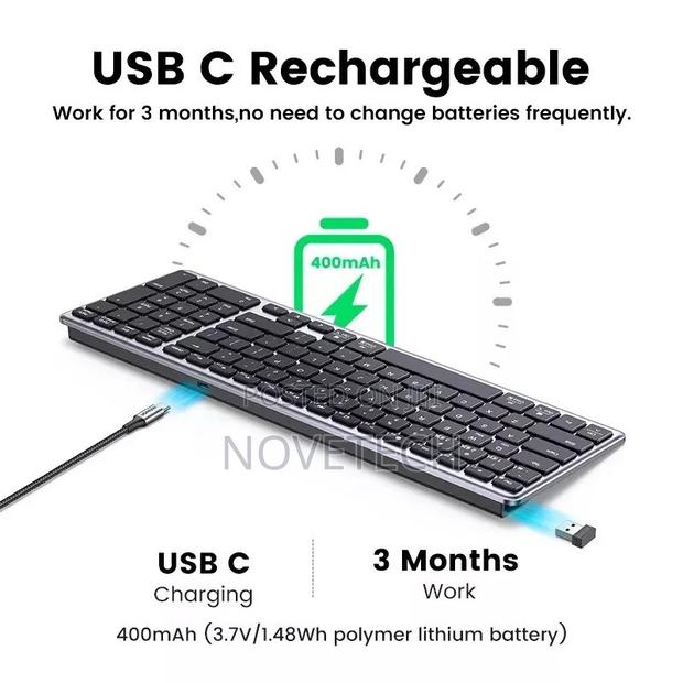 UGREEN Keyboard Mouse Wireless Bluetooth Laptop Macbook - thumbnail 3