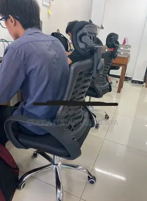 Office Chairs: High Headrest Mesh Swivel Ergonomic Seat