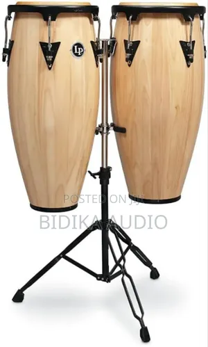 LP Aspire Wood Conga Set-Double Stand-Dark Wood