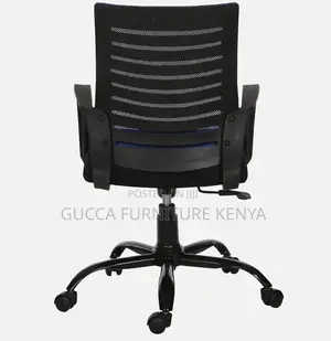 Office Chairs:Breathable Mesh Ergonomic Chair in Blue Colour