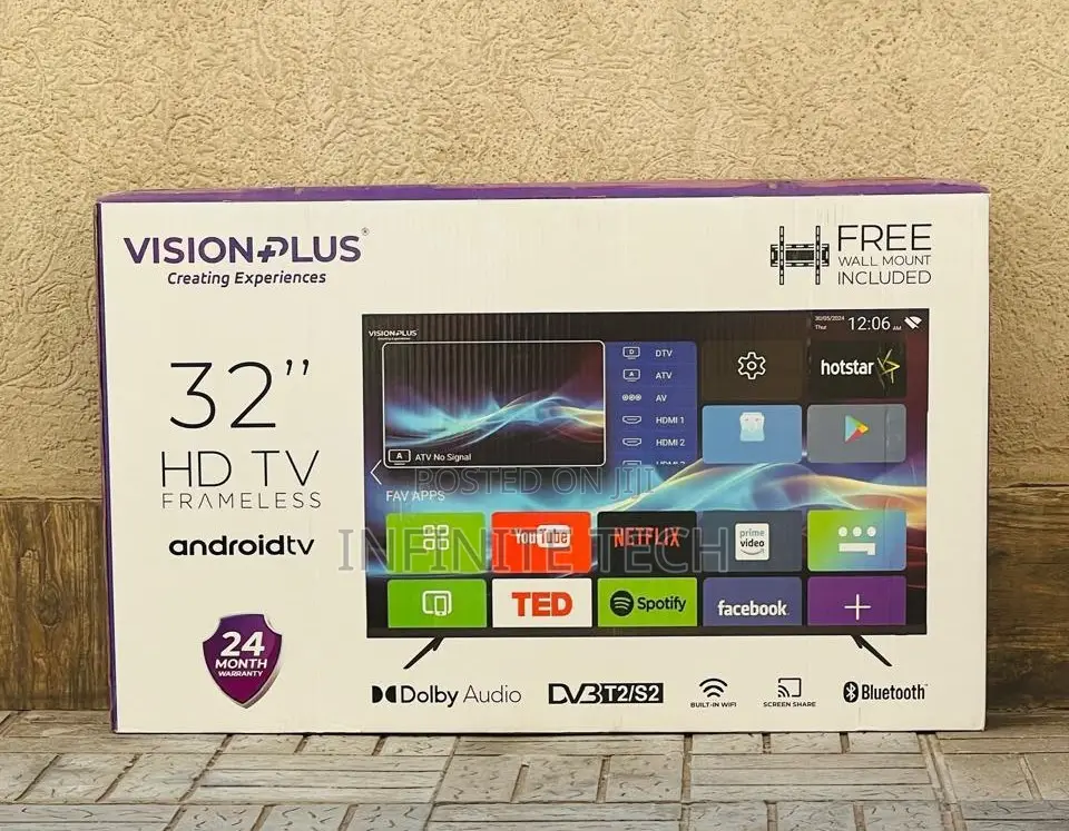 Vision VP8832SF,32′′ Inch TV Frameless HD Smart Android TV