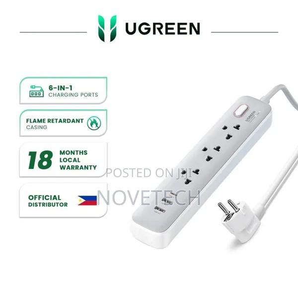 UGREEN 30W 3AC Power Strip With Master Switch 2A1C Extension - thumbnail 2