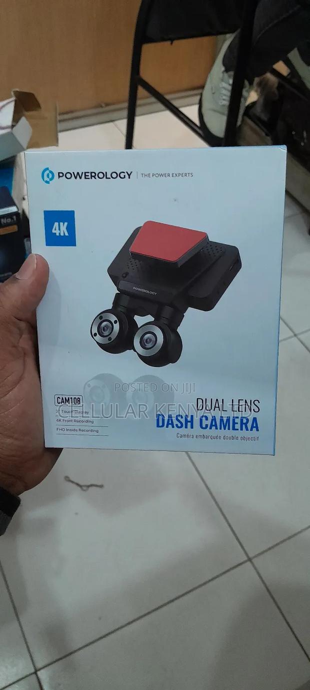 Powerology Dual Lens Dash Camera – Black - main view
