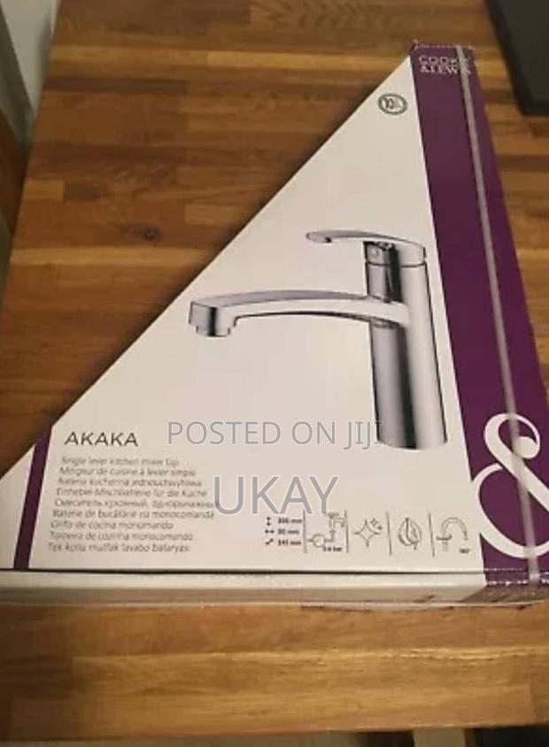 Cooke Lewis Akaka Chrome Effect Kitchen Top Lever Tap. - main view