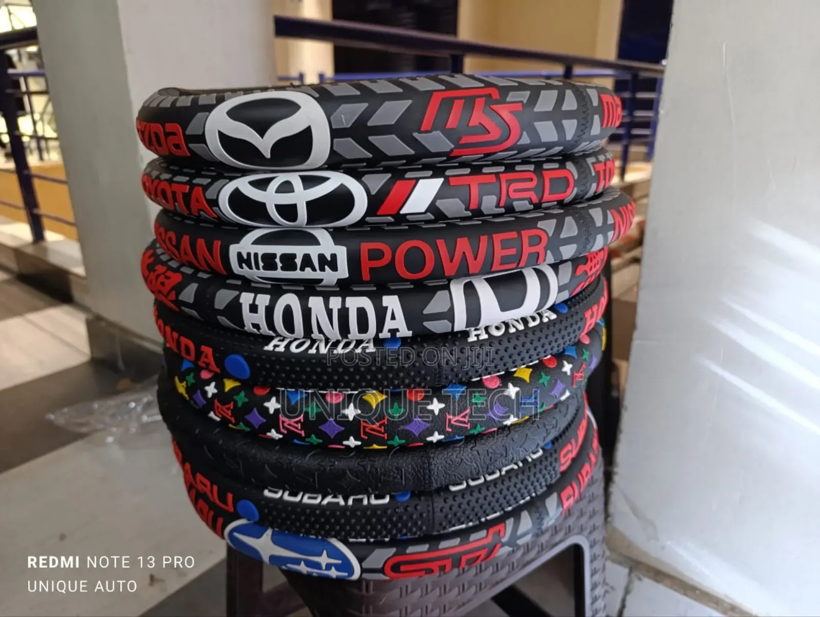 Sporty Branded Car Steering Wheel Cover