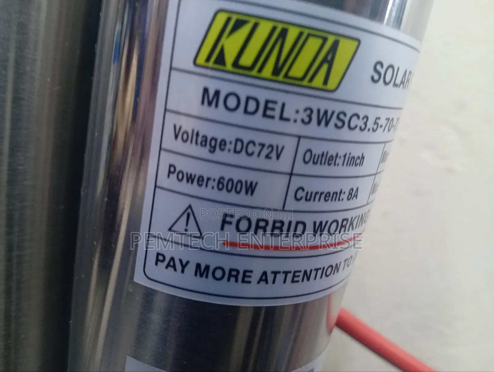 KUNDA Solar Water Pump 70M