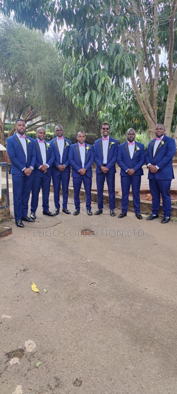 Wedding Suits, Custom Made Navy Blue Wedding Suits - thumbnail 2